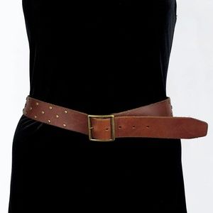 Distressed Brown Leather Belt 38”